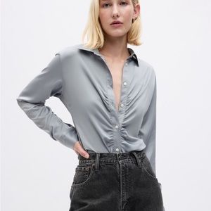 Gap dress /shirt. Size large. Soft satin, feels so smooth and silky